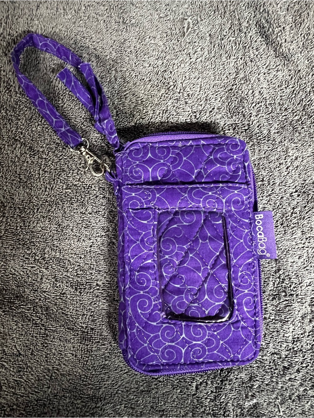 Bocabag Quilted Wristlet wallet - Purple
